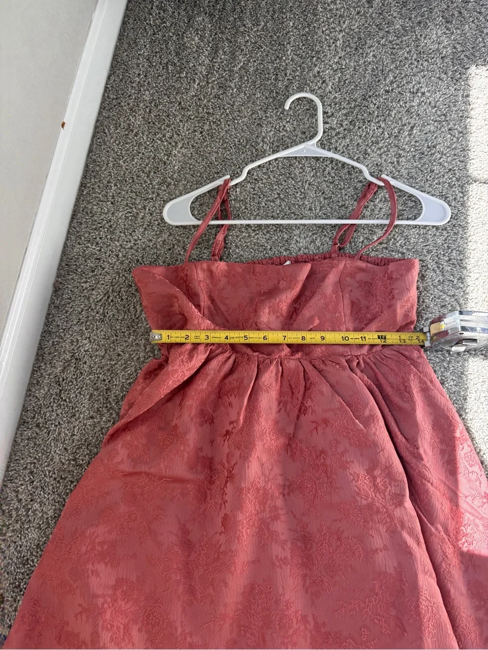 NWOT Altar'd State Rose Pink Textured Lace Midi Dress